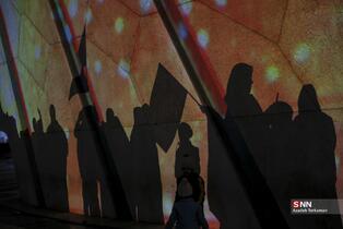 نور افشانی در شب سالگرد پیروزی انقلاب اسلامی