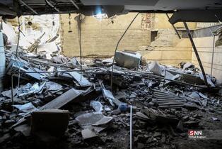 حمله آمریکایی - صهیونیستی به ساختمان مسکونی در خیابان مجاهدین اسلام