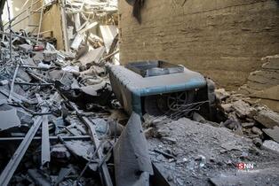 حمله آمریکایی - صهیونیستی به ساختمان مسکونی در خیابان مجاهدین اسلام