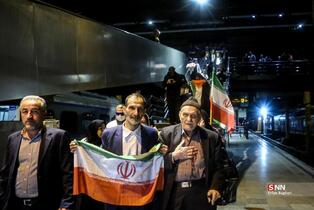 مراسم استقبال از  مهدیه اسفندیاری در راه آهن تهران