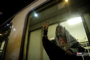 مراسم استقبال از  مهدیه اسفندیاری در راه آهن تهران