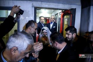 مراسم استقبال از  مهدیه اسفندیاری در راه آهن تهران