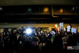 مراسم استقبال از  مهدیه اسفندیاری در راه آهن تهران