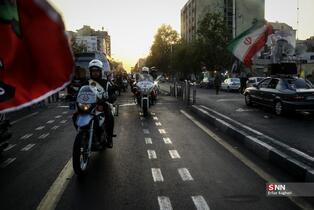 مراسم رژه موتور سواران به مناسبت 29 روز ارتش جمهوری اسلامی