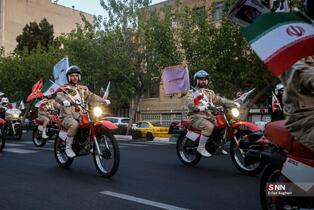 مراسم رژه موتور سواران به مناسبت 29 روز ارتش جمهوری اسلامی