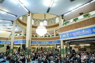 مراسم گرامیداشت شهید علی لاریجانی در مسجد بلال صدا و سیما