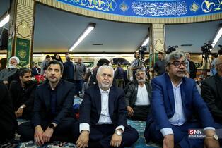 مراسم گرامیداشت شهید علی لاریجانی در مسجد بلال صدا و سیما