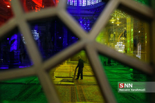 غباروبی مسجد مقدس جمکران در استانه عید نوروز