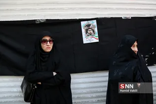 در حاشیه مراسم تشییع پیکر جهادگر دانشجو امیرمحمد اژدری در جماران