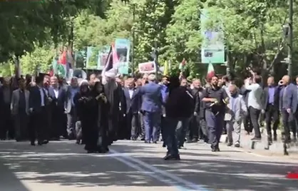 برپایی راهپیمایی حمایت از مردم غزه در دانشگاه تهران با حضور وزیر علوم