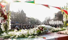 مراسم تشییع پیکر شهید گمنام دفاع مقدس در سازمان ثبت اسناد و املاک کشور برگزار شد