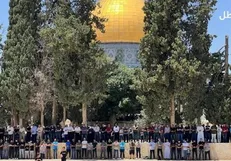 اقامه نماز جمعه مسجدالاقصی با حضور ۵۰ هزار نمازگزار فلسطینی
