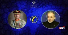 گفتگوی تلفنی وزیر امور خارجه ایران و فرمانده ارتش پاکستان با هدف استقرار صلح و امنیت در منطقه