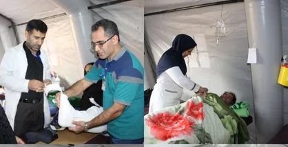 ۱۴۸۶ نفر در بیمارستان صحرایی ثلالث&zwnj;باباجانی پذیرش شدند/ بیشتر بیماران سرماخوردگی دارند