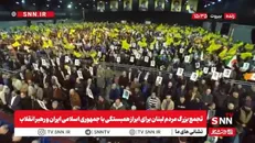 تجمع بزرگ مردم لبنان برای ابراز همبستگی با جمهوری اسلامی ایران و رهبر انقلاب + فیلم