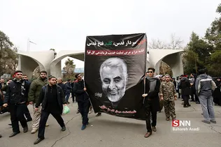 دسته عزاداری دانشجویان تهرانی در سوگ شهادت سردار سلیمانی
