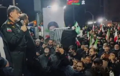 حضور سردار رادان در میان مردم در میدان تجریش تهران