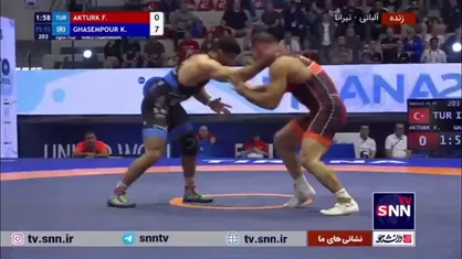 جدال جذاب قاسمپور و عبدالرشید سعد الایف در نیمه نهایی