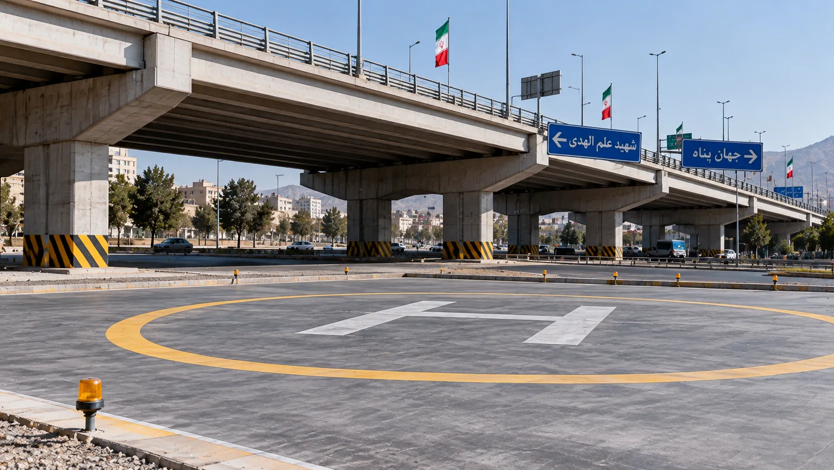 پد فرود بالگرد اورژانس هوایی اراک در ۷۲ ساعت احداث شد