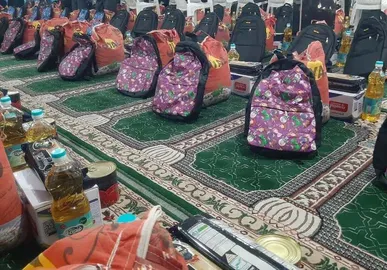 توزیع ۱۰ هزار بسته نوشت‌افزار و معیشتی بین دانش‌آموزان کم‌برخوردار گنبدکاووس