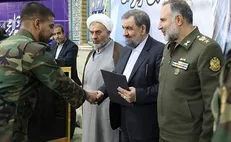 حضور محسن رضایی در مراسم اعتکاف دانشگاه امام علی (ع) نیروی زمینی ارتش