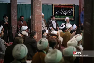 عزاداری سالروز شهادت امام عسکری(ع) در بیت  آیت الله العظمی مکارم شیرازی