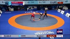 دیوید تیلور کشتی دوم شانس مجدد را با نتیجه ۱۱ بر ۱ پیروز شد و حریف کامران قاسمپور در دیدار رده بندی شد