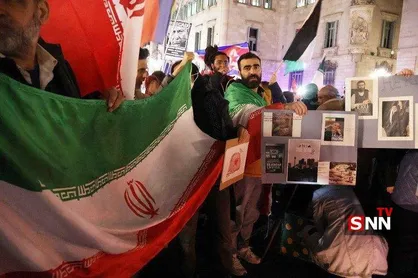 اعتراض مردم بارسلونا اسپانیا به جنگ افروزی&zwnj;های آمریکا و رژیم صهیونیستی علیه ایران + فیلم و عکس