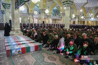 مراسم تشییع  پیکر 6 نفر از شهدای سانحه هوایی