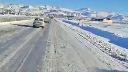 یخبندان شدید صبح امروز در مسیر کرمانشاه به کردستان