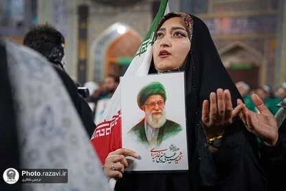مراسم چهلمین روز شهادت رهبر شهید انقلاب اسلامی در حرم مطهر رضوی برگزار شد