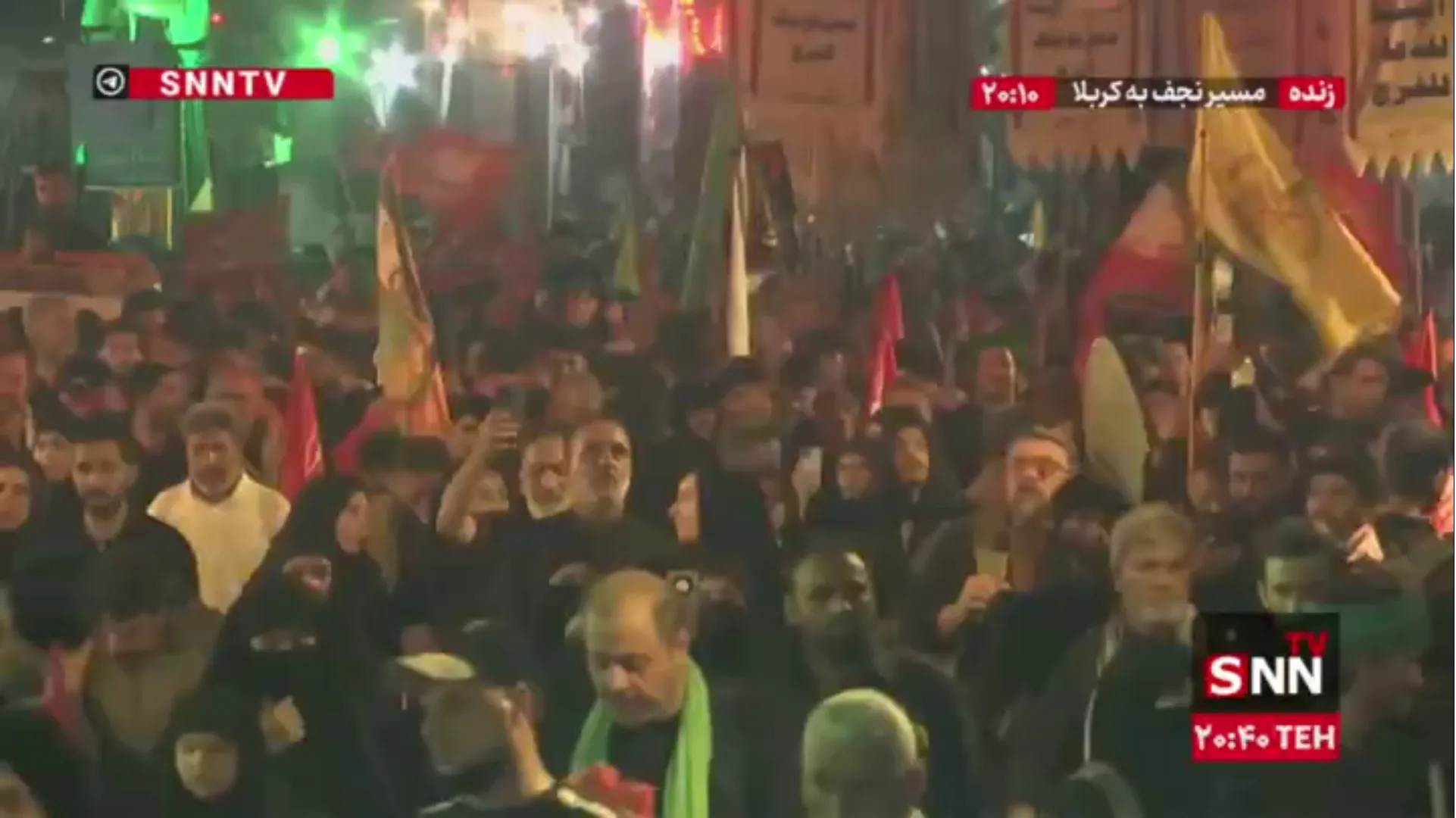 خروش باشکوه زائران اربعین حسینی در طریق الحسین (ع)  به نیابت از رهبر شهید انقلاب