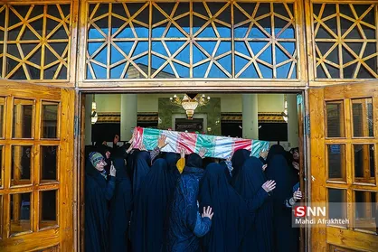 مراسم عزارداری حضرت فاطمه (س) و تشییع پیکر شهید گمنام در دانشگاه الزهرا (س)