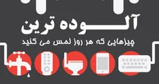 اینفوگرافیک/ آلوده‌ترین چیز‌هایی که لمس می‌کنید