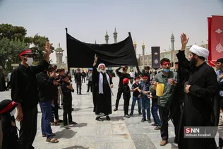 عزاداری و عرض تسلیت عاشقان امام باقر علیه السلام در حرم بانوی کرامت