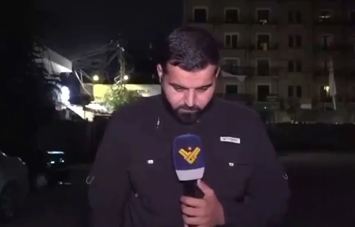حمله به محل حضور خبرنگاران لبنانی حین گزارش و پخش زنده در شهر نبطیه در جنوب لبنان