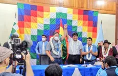 نخستین نشست مشترک رئیس‌جمهور بولیوی و مورالس