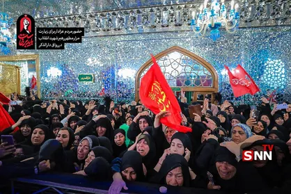 صف طولانی عزاداران امام شهید در صحن آزادی جهت زیارت مزار قائد شهید امت /ساعت ۳ بامداد + فیلم