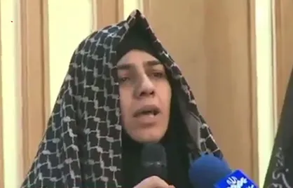 نطق طوفانی همسر سردار شهید شانه&zwnj;ئی: دشمن خواست با ترور ما را بترساند، اما&zwnj;ای صهیونیست جنایتکار! بدان ما ملت امام حسینیم