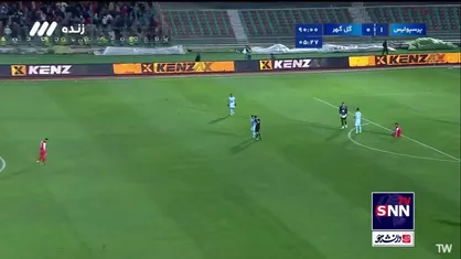 سوت پایان نیمه دوم فوتبال پرسپولیس و گل&zwnj;گهر