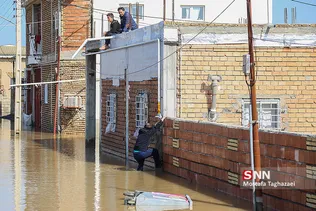 روستای آق قلا در چهارمین روز جاری شدن سیل