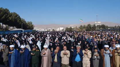 اقامه نماز باران در بجنورد + فیلم