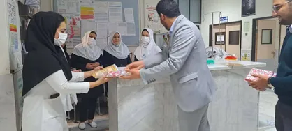 تقدیر اعضای بسیج دانشجویی استان بروجرد از پرستاران