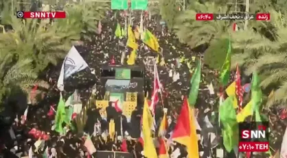 جمعیت مردم عزادار عراق در تشییع رهبر انقلاب