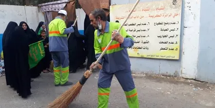 نقش مؤثر نیرو&zwnj;های شهرداری تهران در نظافت کربلا