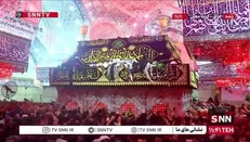 ضریح امام حسین (ع) در آغوش میلیون‌ها زائر در روز اربعین