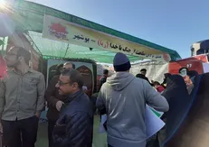 غرفه بسیج دانشجویی دانشگاه خلیج فارس در مسیر راهپیمایی برپا شد + عکس