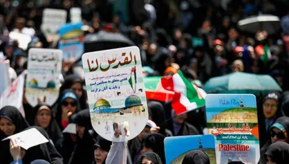 دانشجویان در حمایت از مردم مظلوم فلسطین تجمع کردند