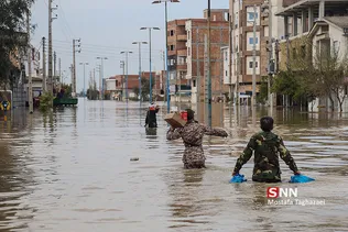 روستای آق قلا در چهارمین روز جاری شدن سیل