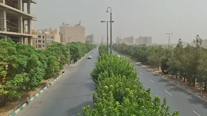 گزارش خبرنگار SNNTV از وقوع گرد و غبار در قم+فیلم